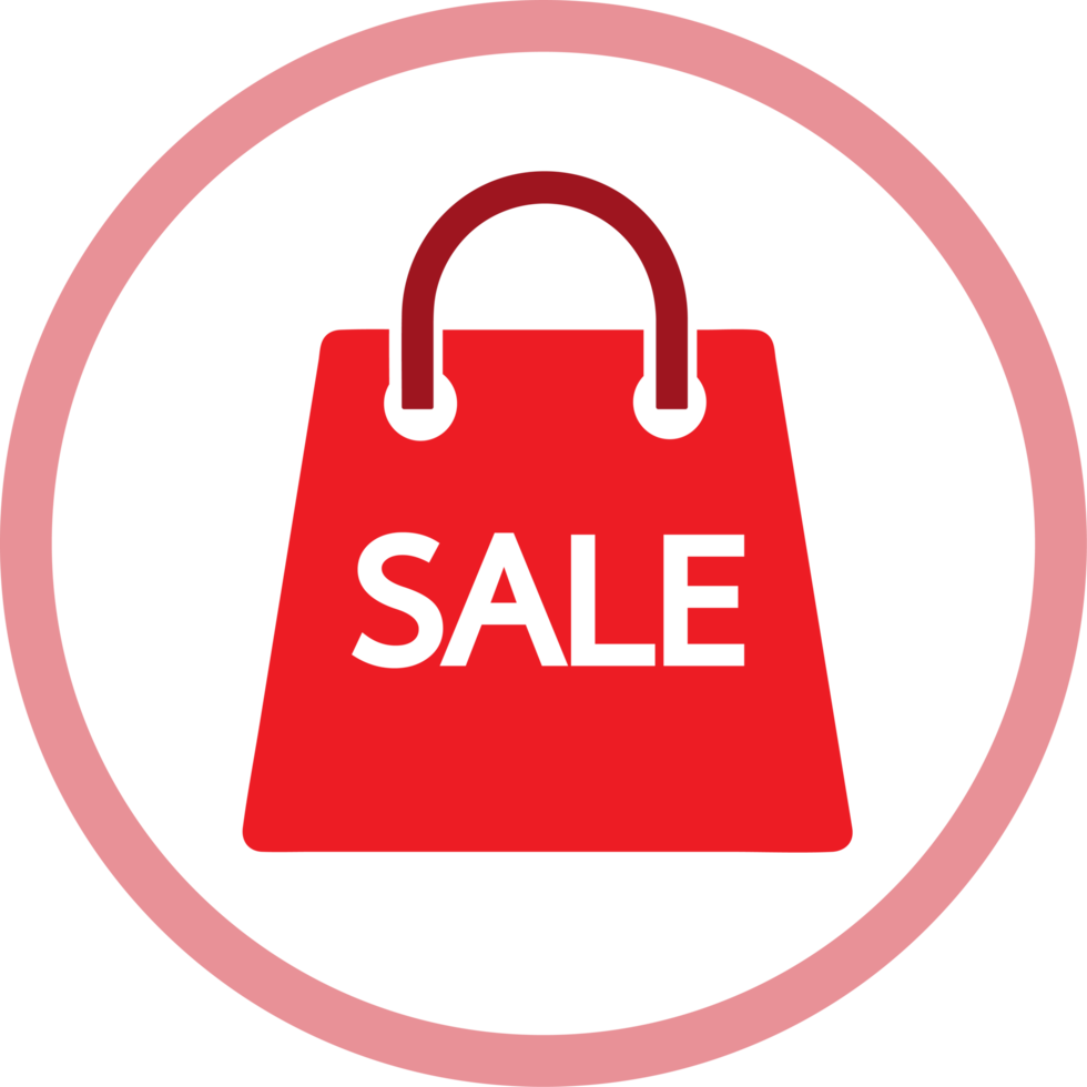 Shopping bag icon Sale package sign design png