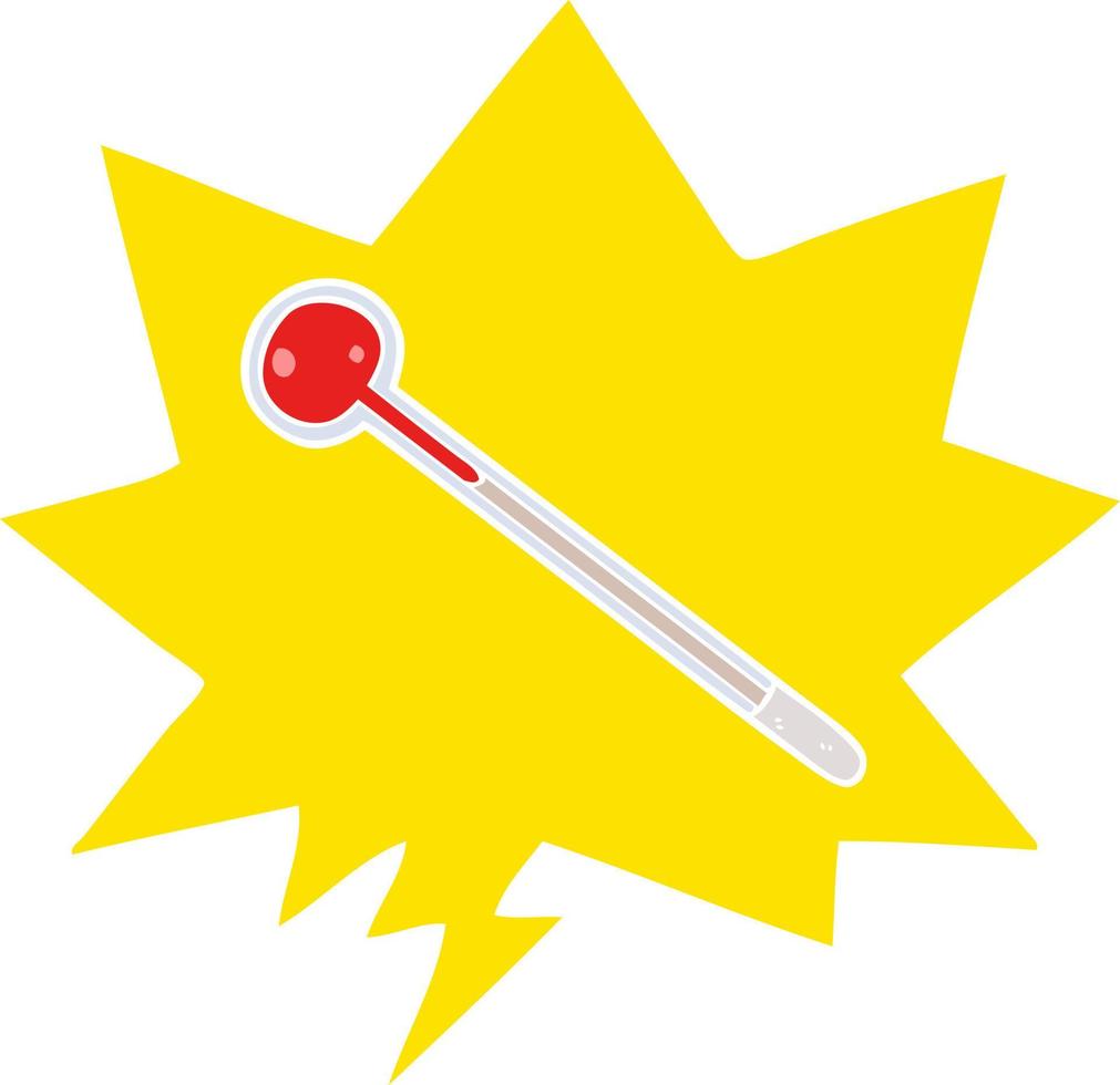 cartoom thermometer and speech bubble in retro style 10148025 Vector