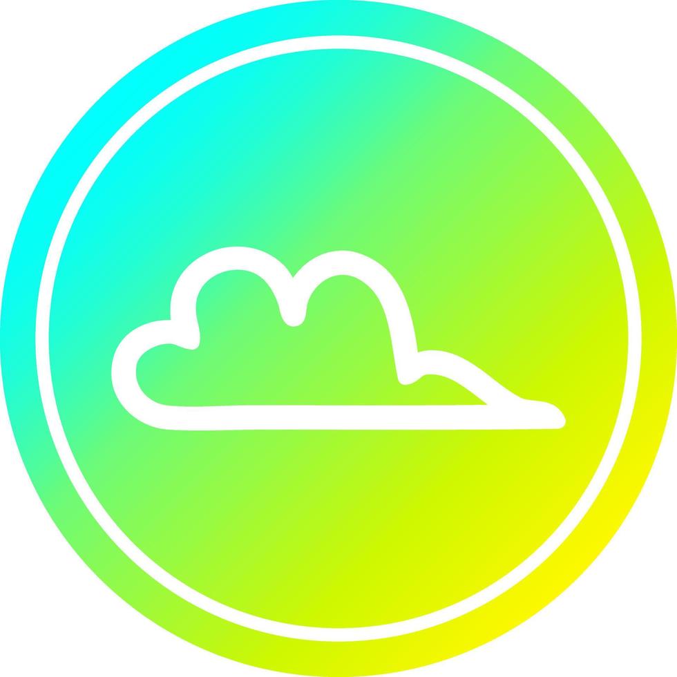 weather cloud circular in cold gradient spectrum vector