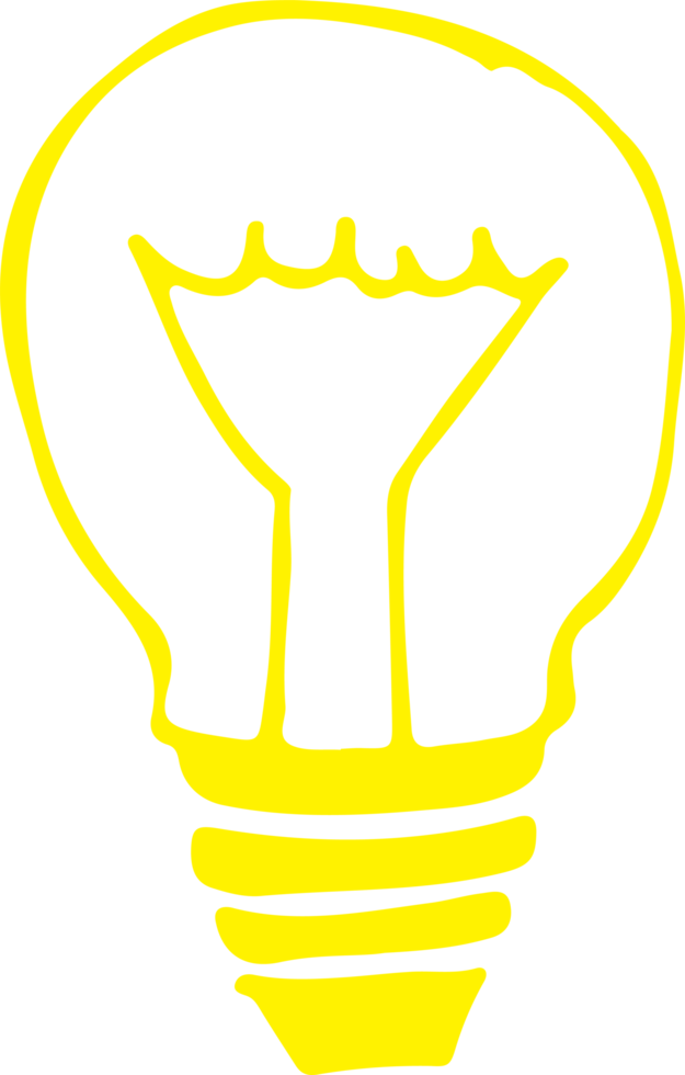 Drawing light bulb icon sign symbol design png