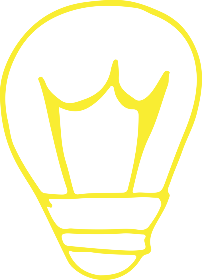 Drawing light bulb icon sign symbol design png