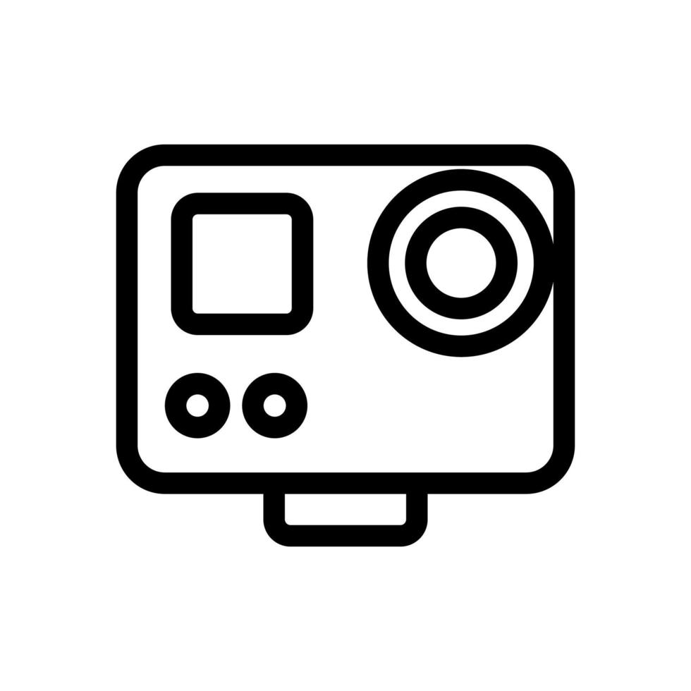 Action camera icon vector. Isolated contour symbol illustration vector