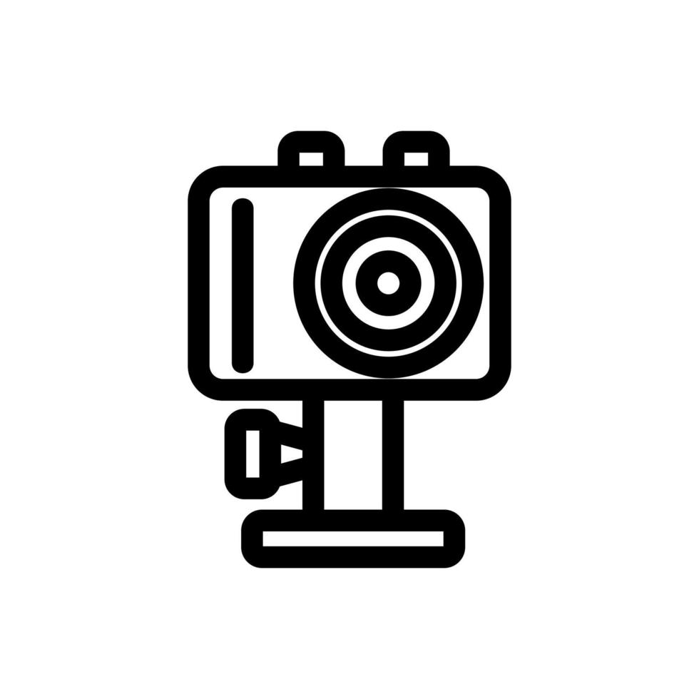 Action camera icon vector. Isolated contour symbol illustration vector
