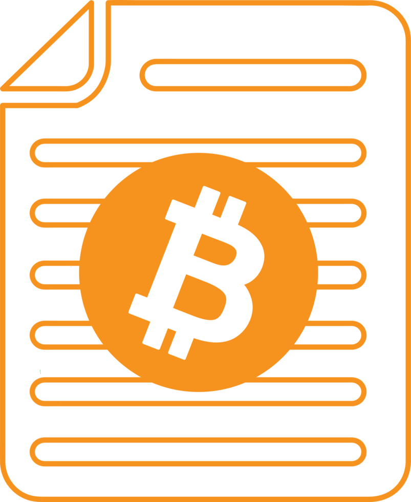 diseño de símbolo de signo de icono de bitcoin png