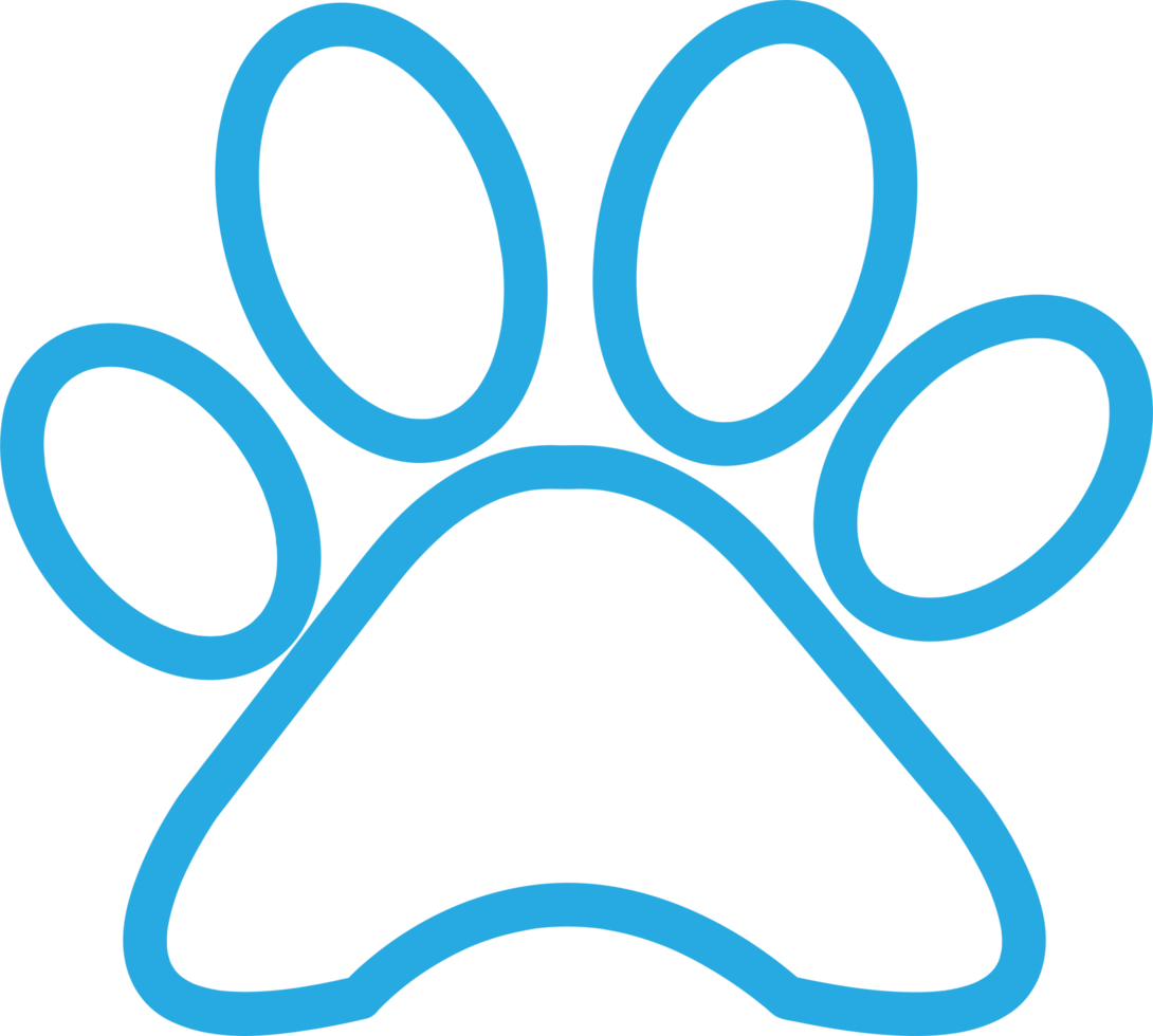 Animal paw print icon sign design png