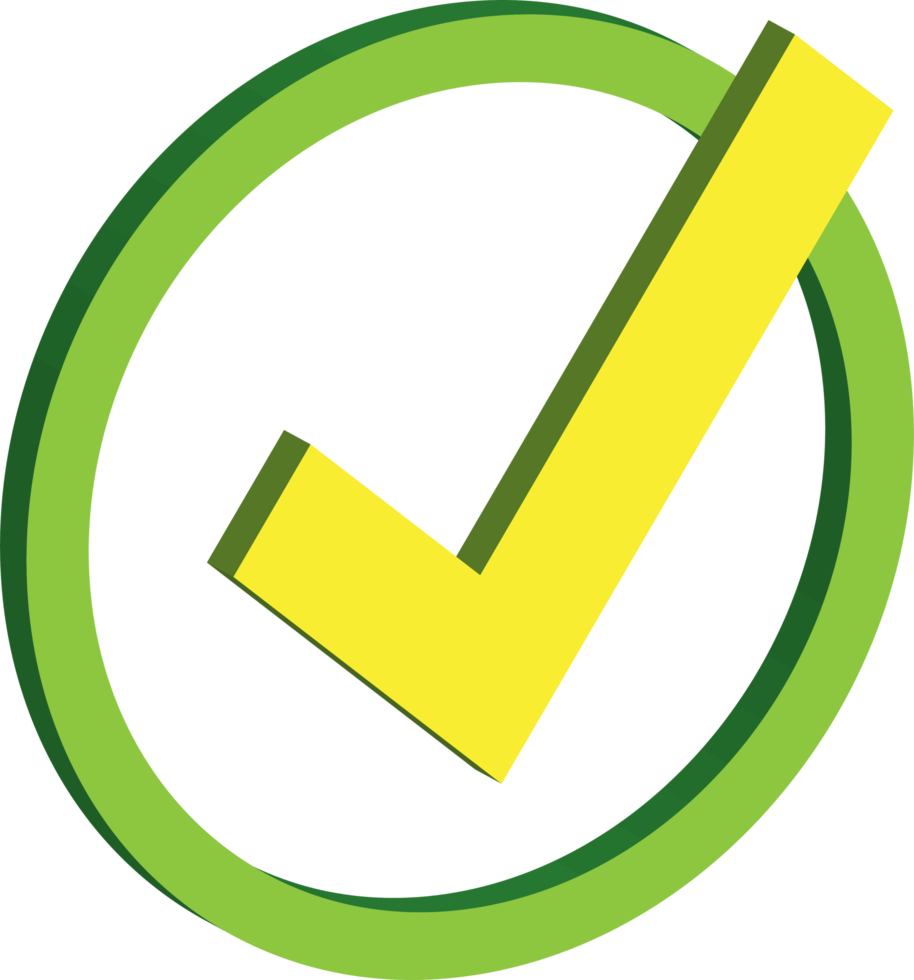 Tick Check Mark Icon sign symbol design png