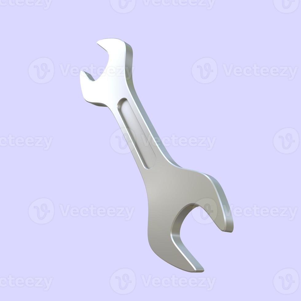 Realistic 3D Render of Wrench photo