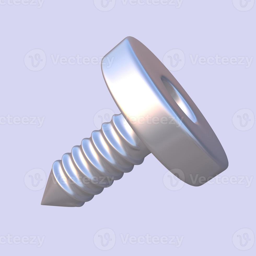 3D Bolt Illustration Render Side View photo