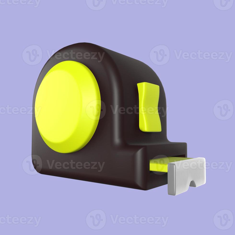 3D Measuring Tape Illustration Side View photo