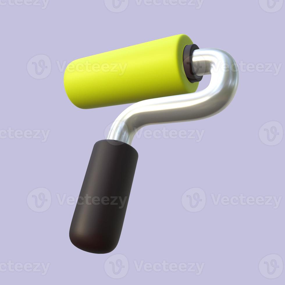 Paint Roller 3D Render with Stylized Style photo