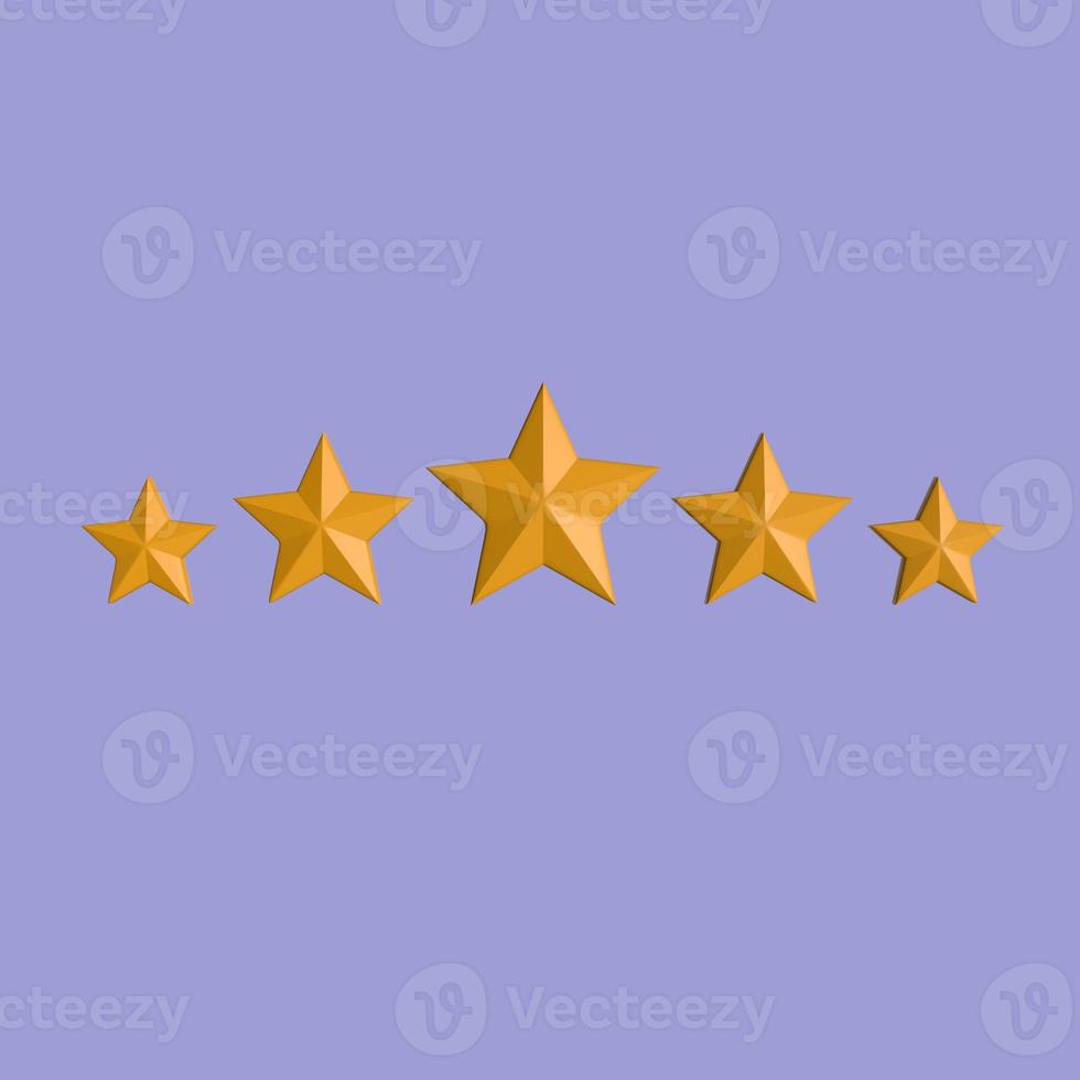 3D Render of 5 Stars Customer Review photo