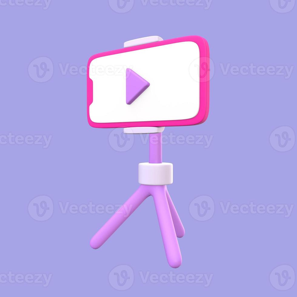 3D Illustration of Tripod Side VIew photo