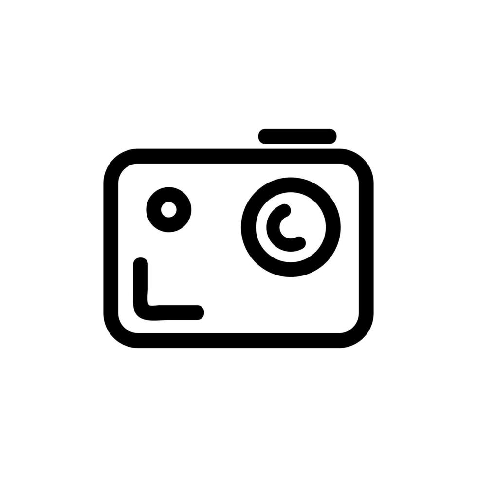Action camera icon vector. Isolated contour symbol illustration vector