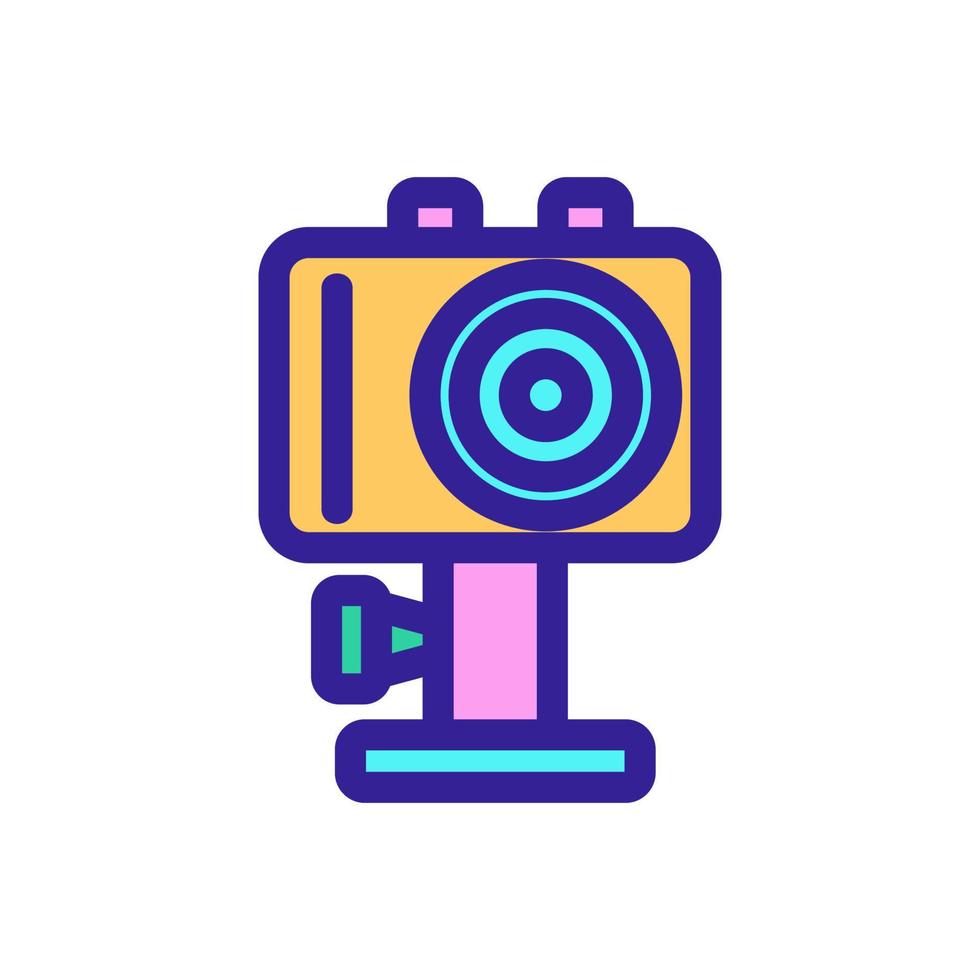 Action camera icon vector. Isolated contour symbol illustration vector