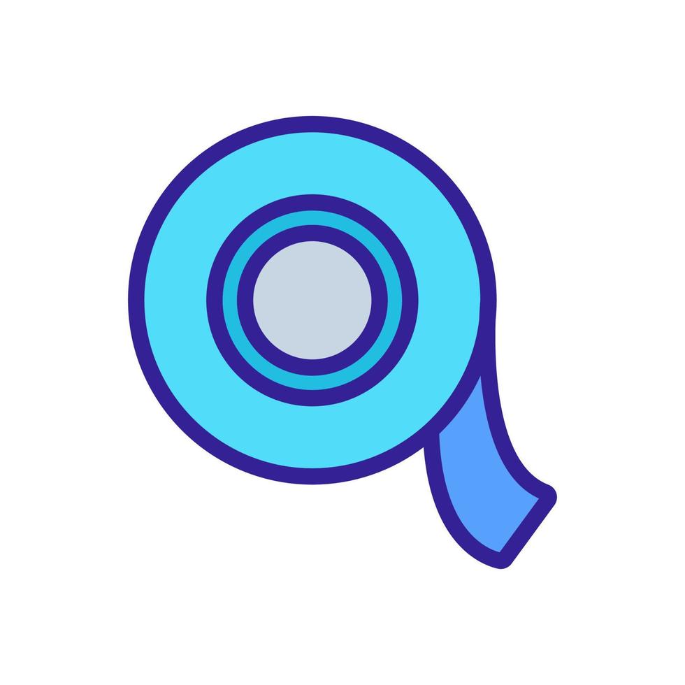 beginning of roll of electrical tape icon vector outline illustration