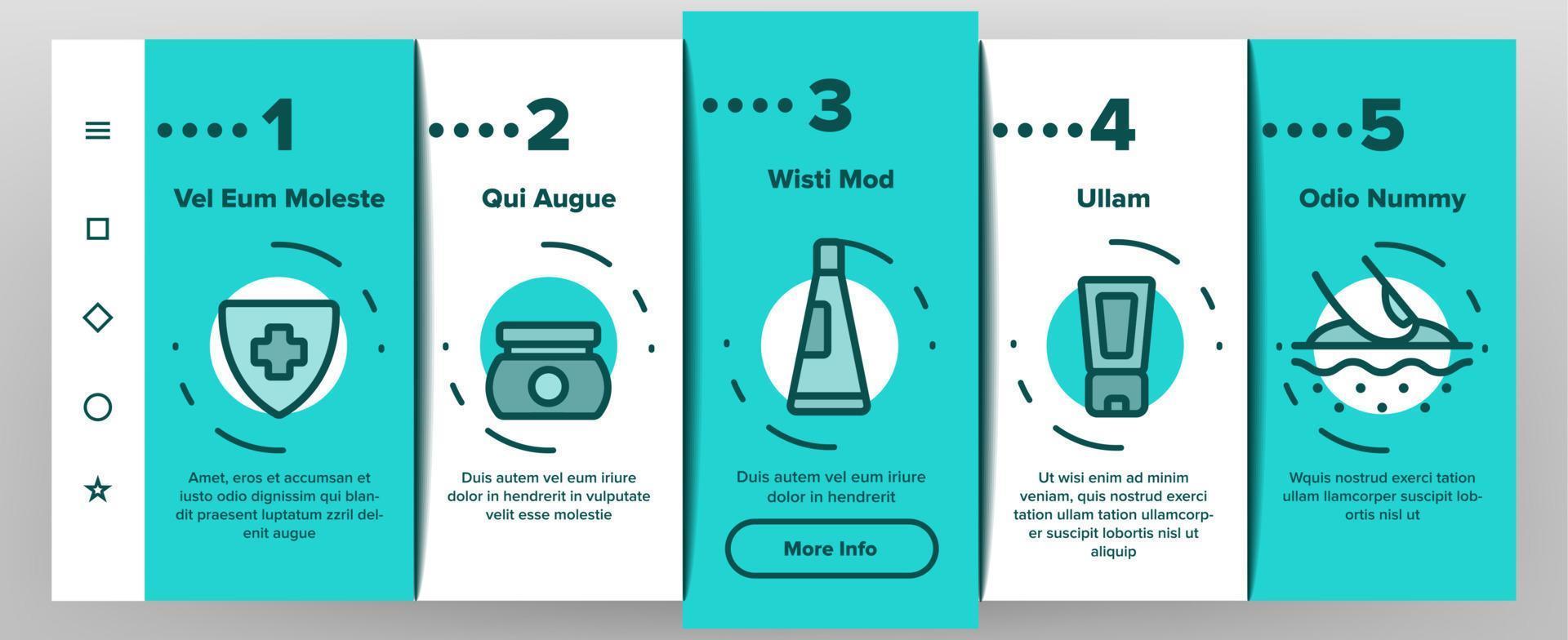 Healthy Cream Elements Vector Onboarding