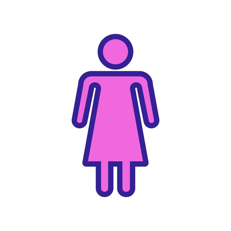 Women s toilet icon vector. Isolated contour symbol illustration vector