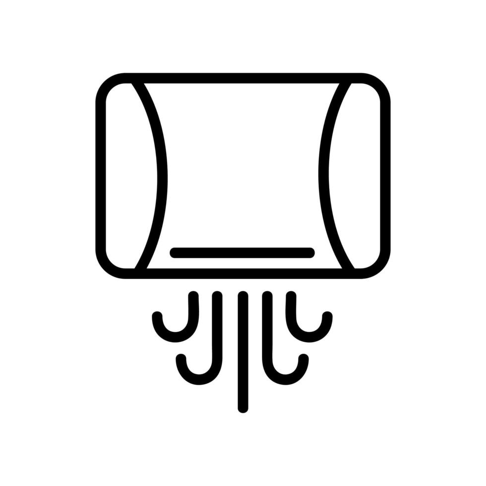 Hand-drying icon vector. Isolated contour symbol illustration vector