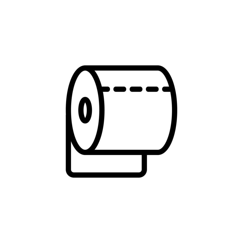 roll toilet paper icon vector. Isolated contour symbol illustration vector