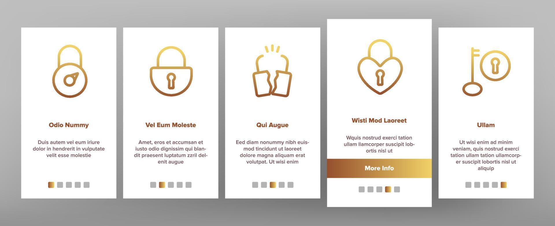 Type Locks Elements Vector Onboarding