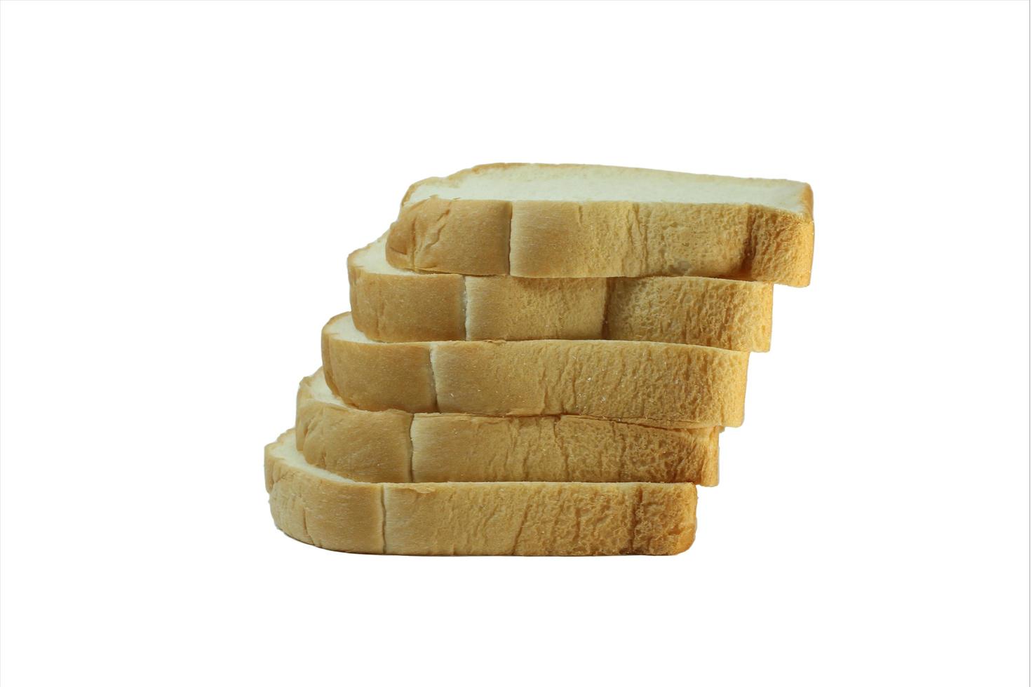 sliced bread isolated on white background photo