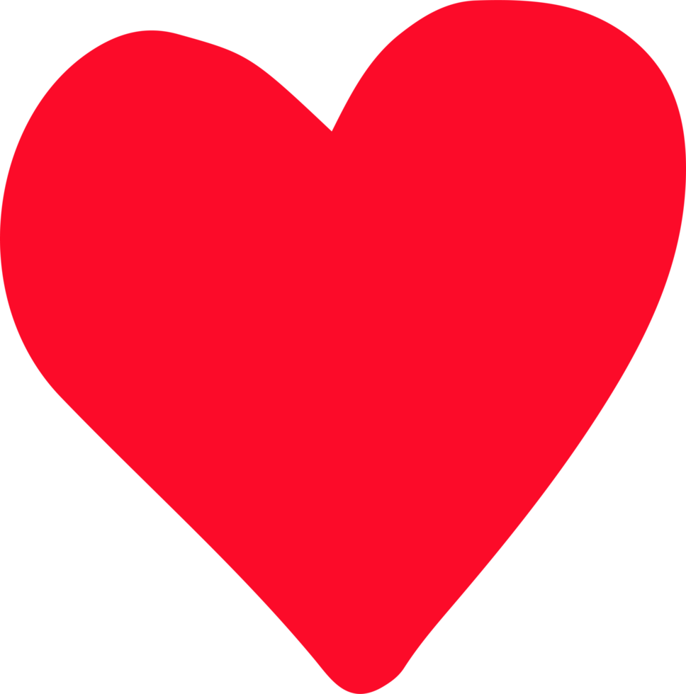 Hand drawn heart icon sign design png