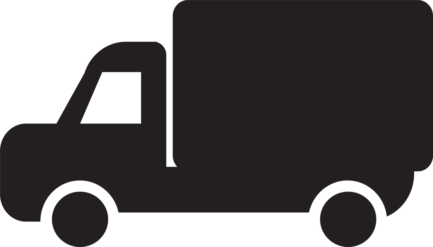 design de símbolo de sinal de ícone de caminhão de carro png