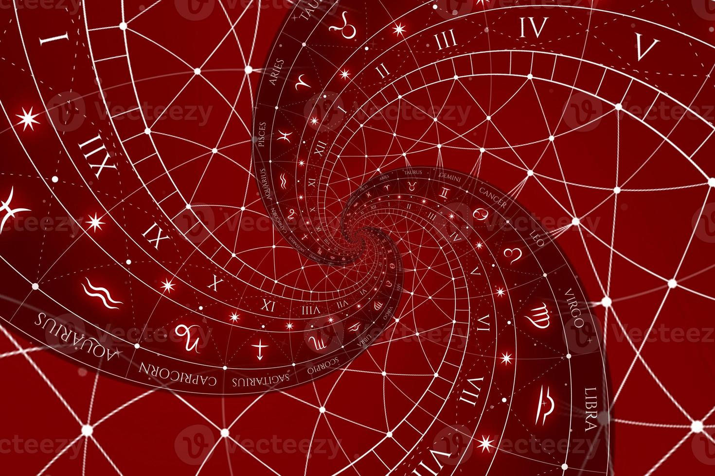 Zodiac Signs Horoscope background. Concept for fantasy and mystery photo