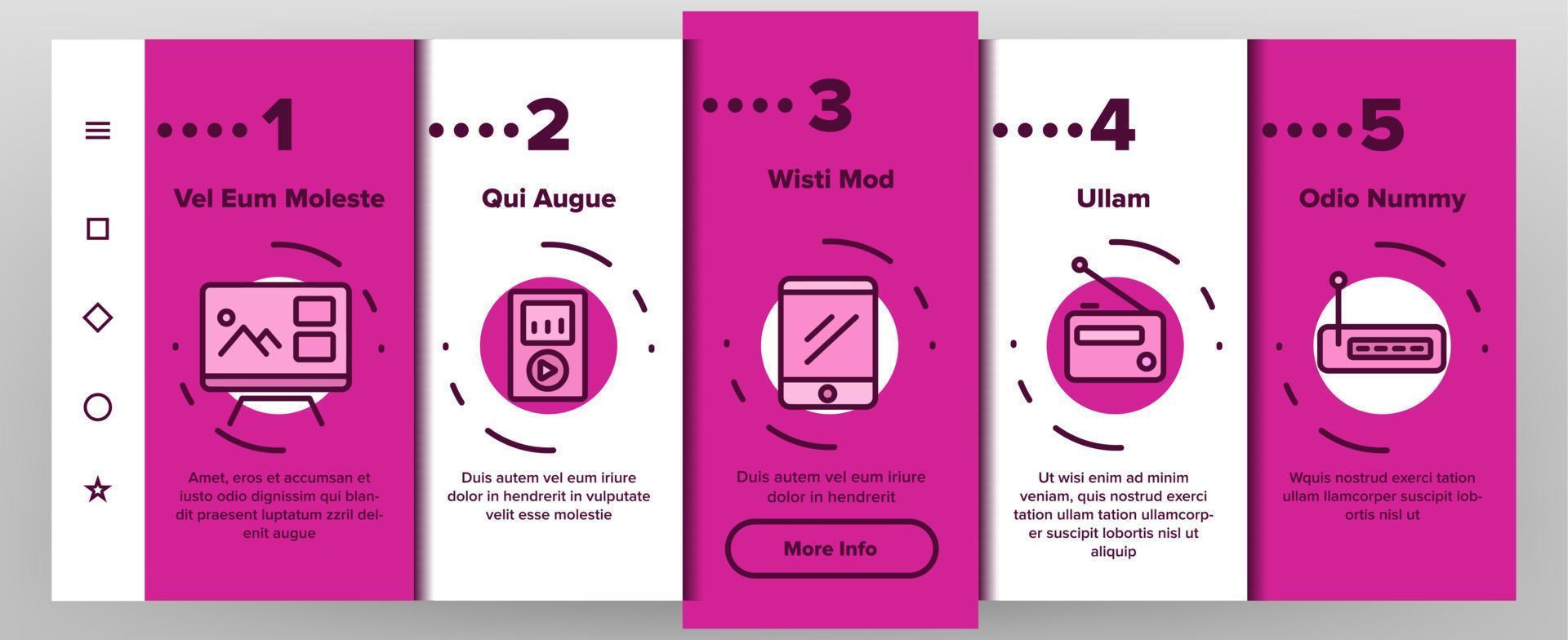 Color Different Devices Vector Onboarding