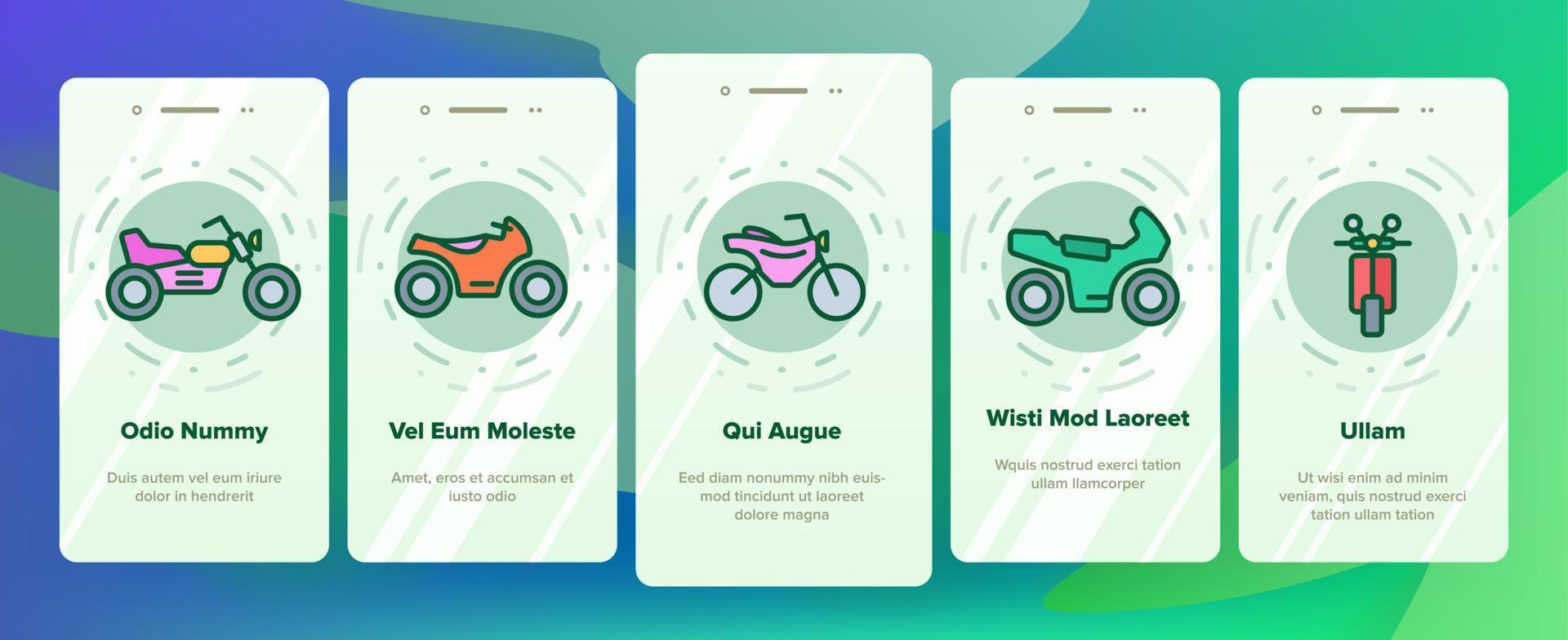 Motorbike Onboarding Vector