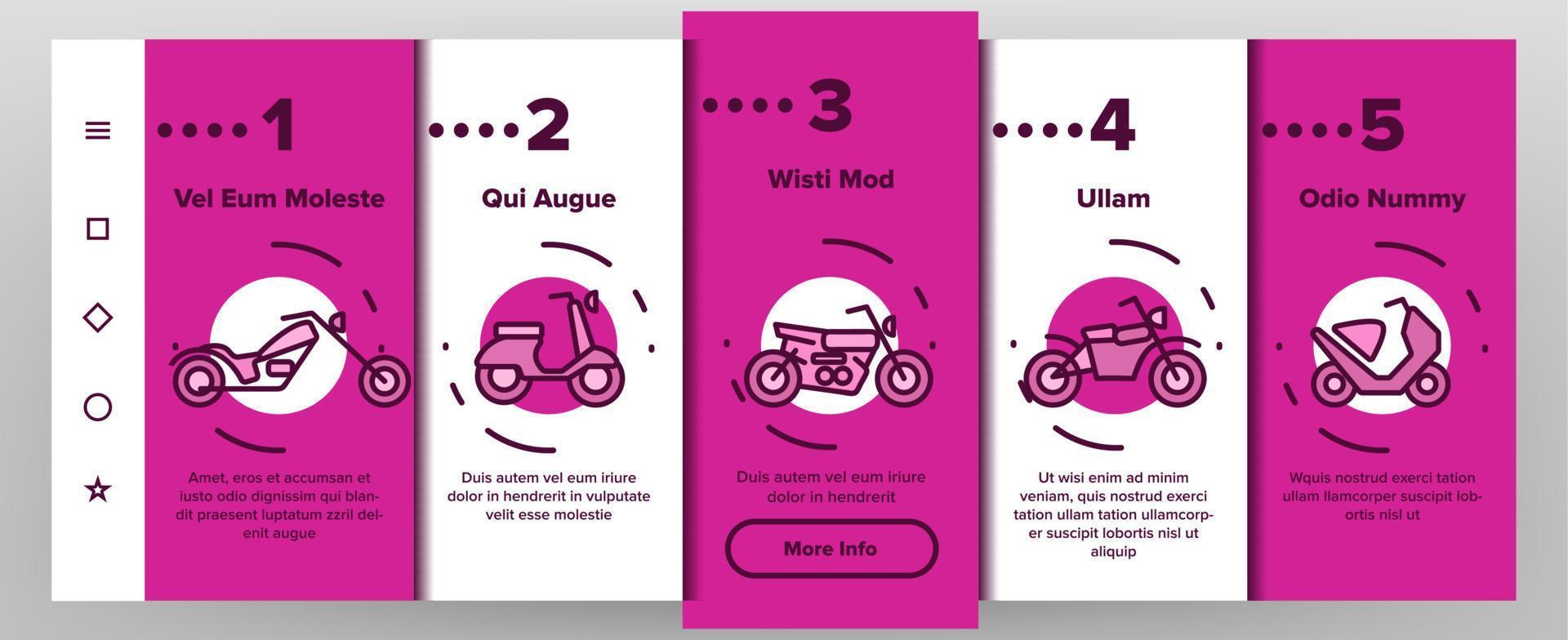 Motorbike Onboarding Vector
