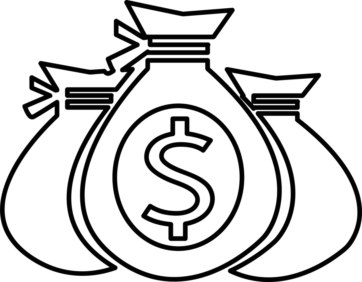 diseño de símbolo de signo de icono de dinero png