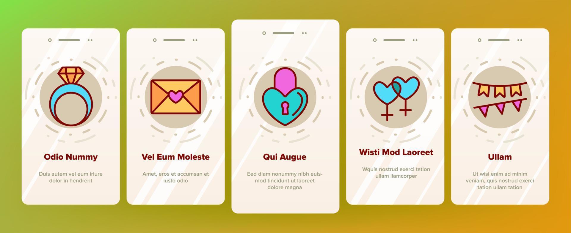 Color Wedding And Engaging Vector Onboarding