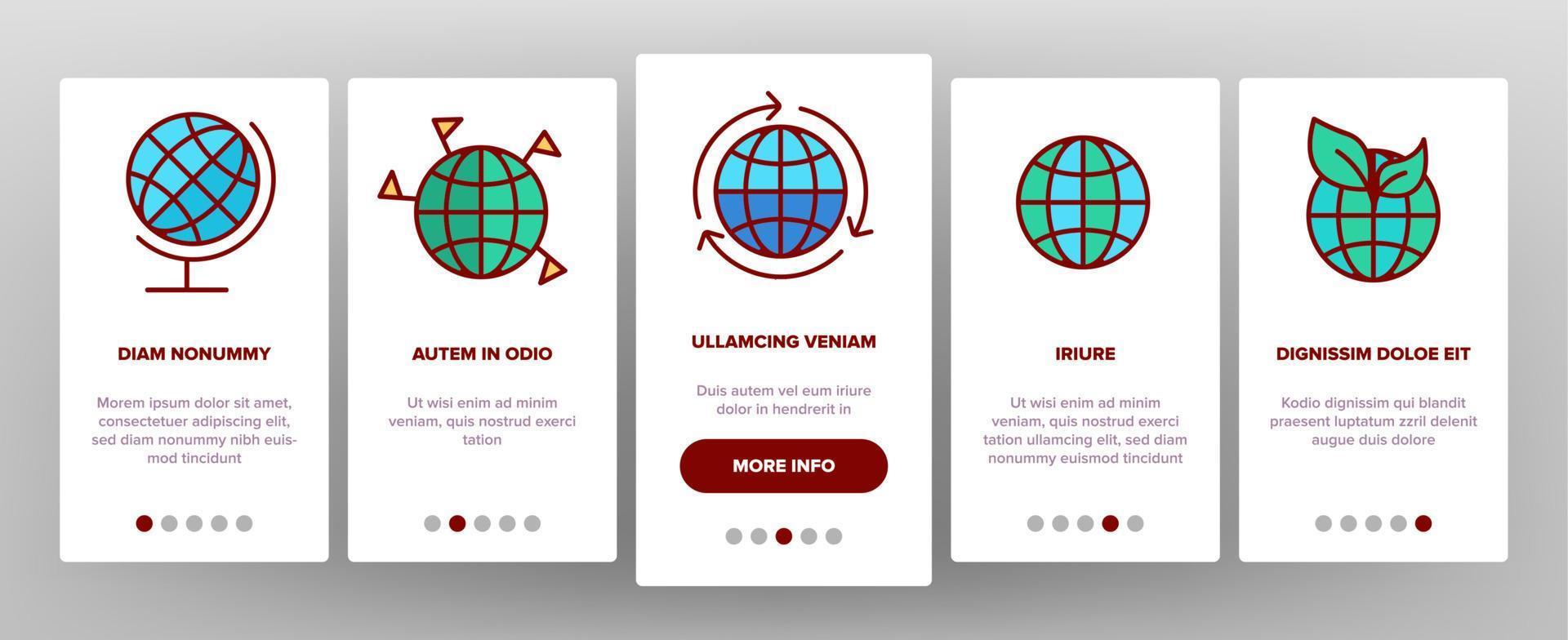 World, Globe, Planet Earth Vector Onboarding