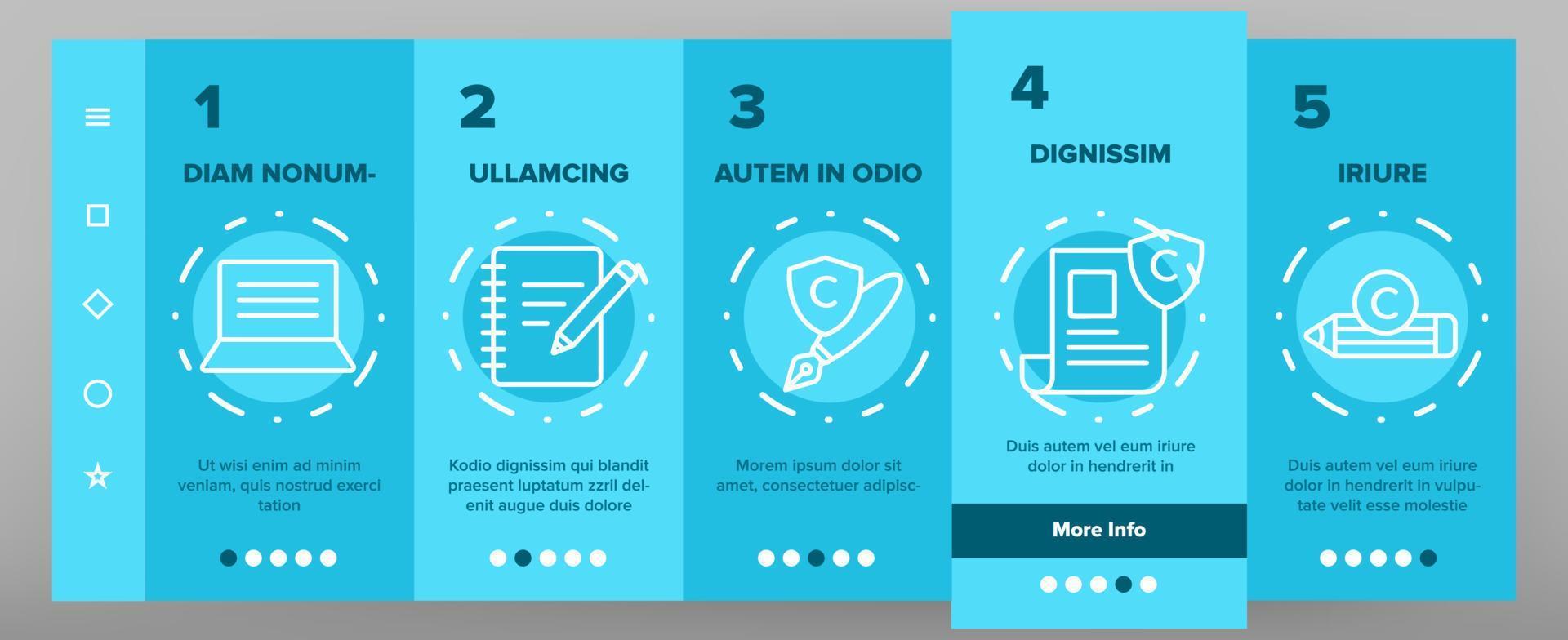 Color Copywriting and Blogging Vector Onboarding