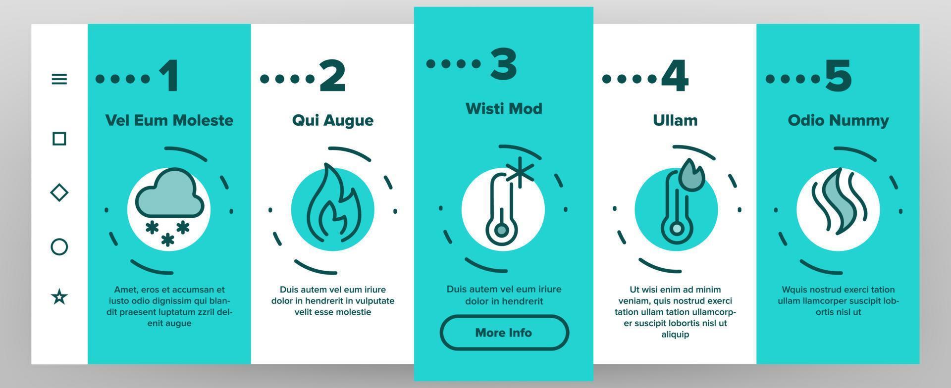 Color Heating And Cooling System Vector Onboarding