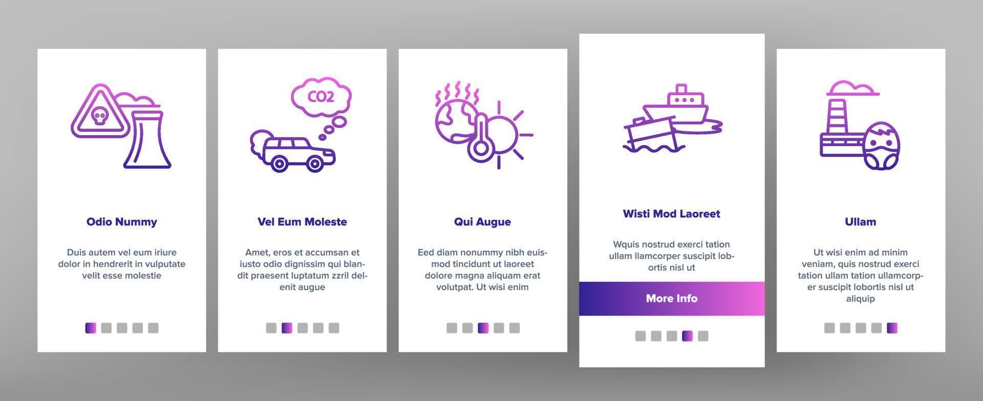 Environmental Air Pollution Vector Onboarding Mobile App Page Screen