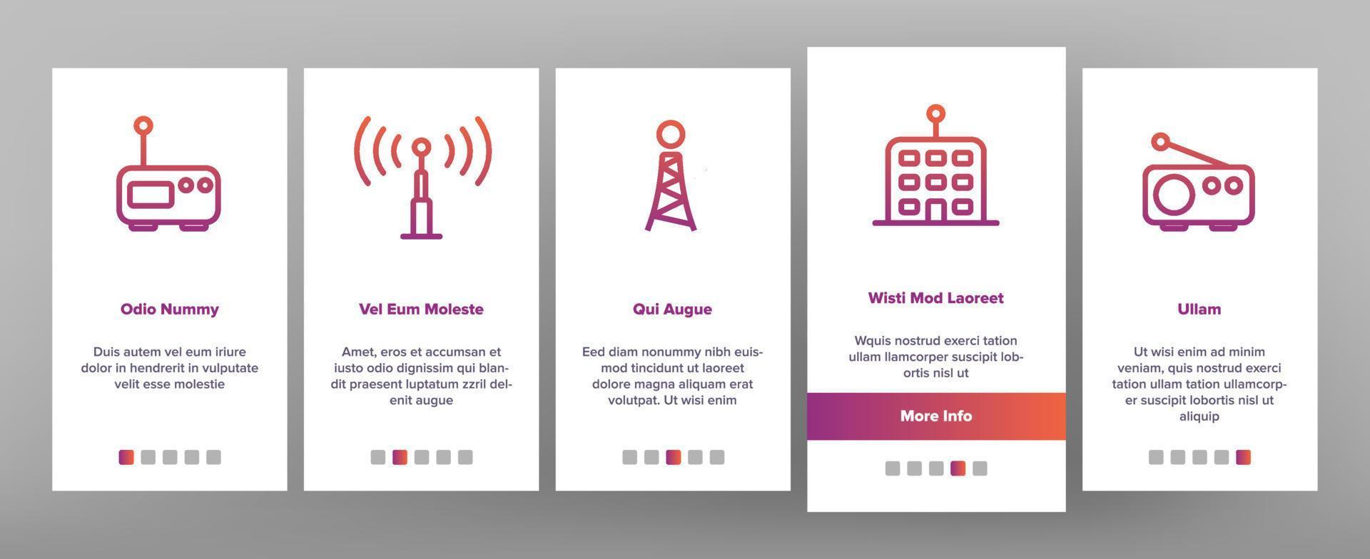 Transmitter, Radio Tower Linear Vector Onboarding