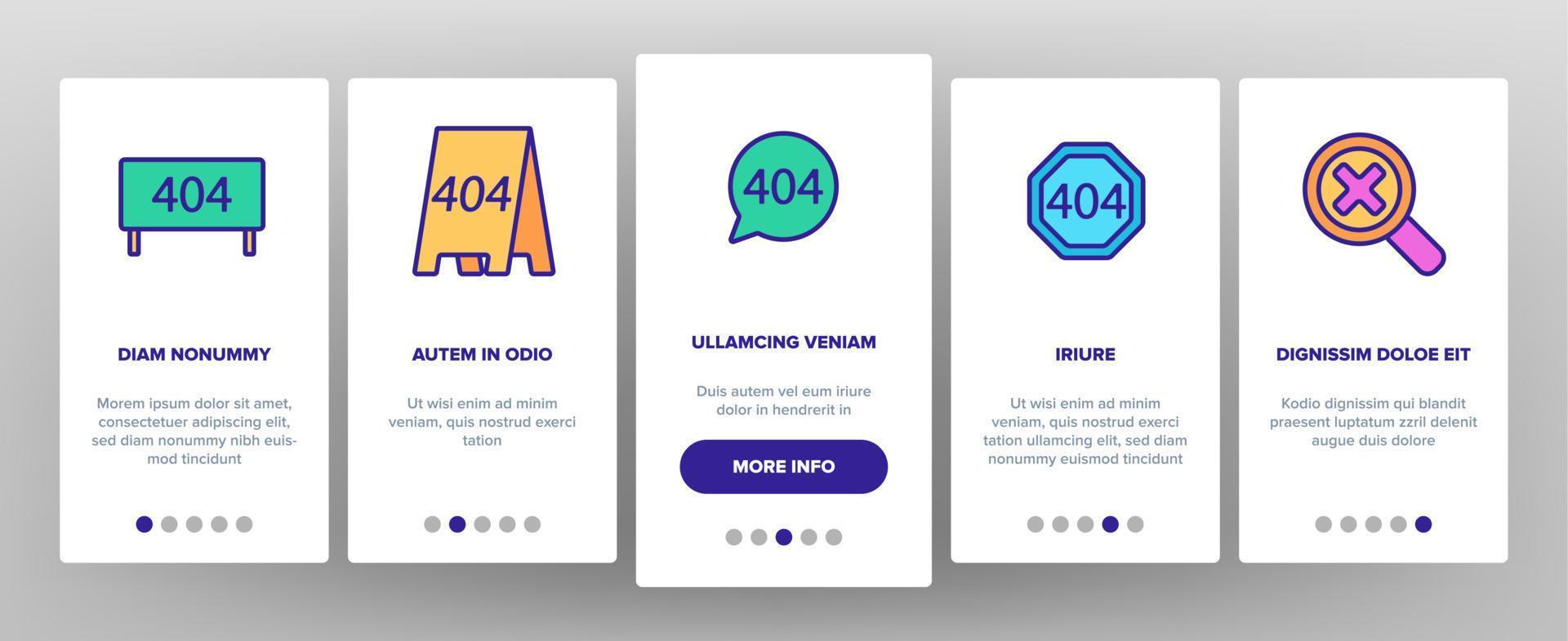 Color 404 HTTP Error Message Vector Onboarding