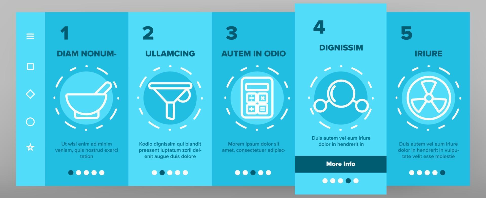 Science Line Icon Set Vector Onboarding