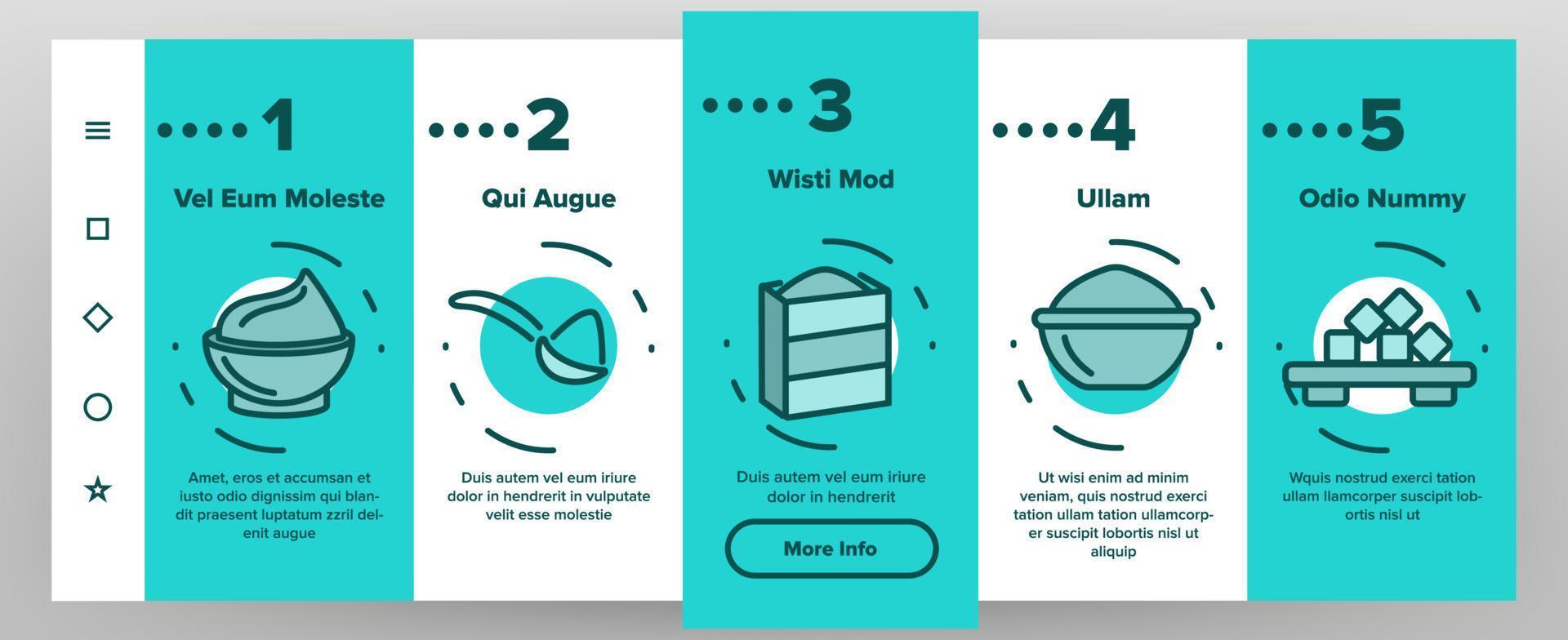 Soy Products, Food Linear Vector Onboarding