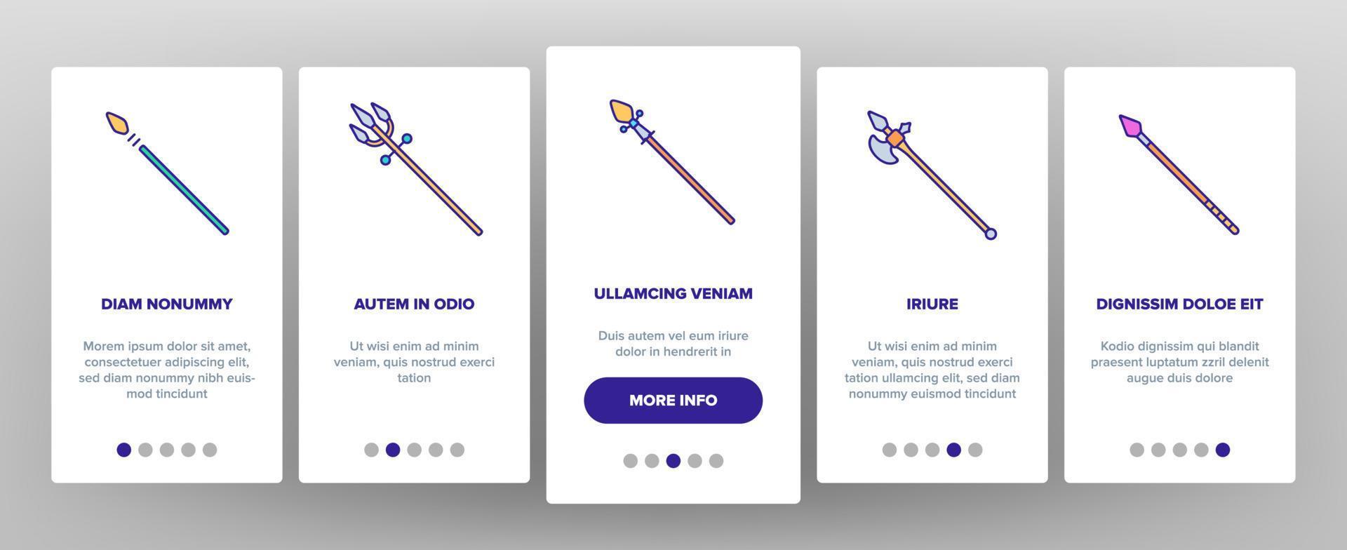 Ancient Spears Weapon Vector Onboarding