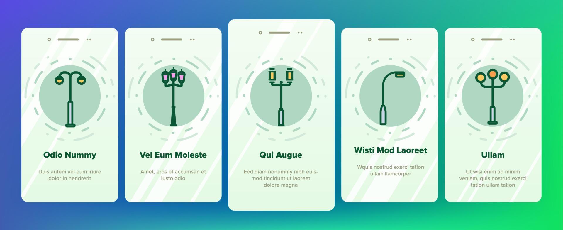 Street Lights Linear Vector Onboarding