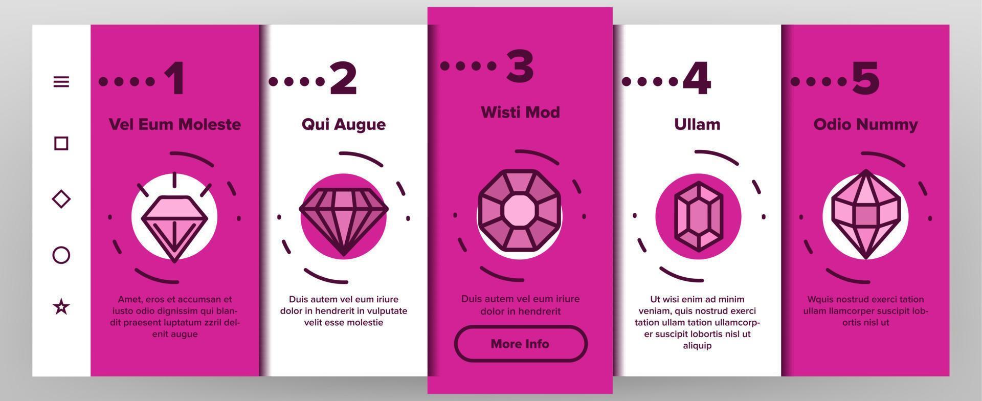 Diamonds, Gems Vector Onboarding