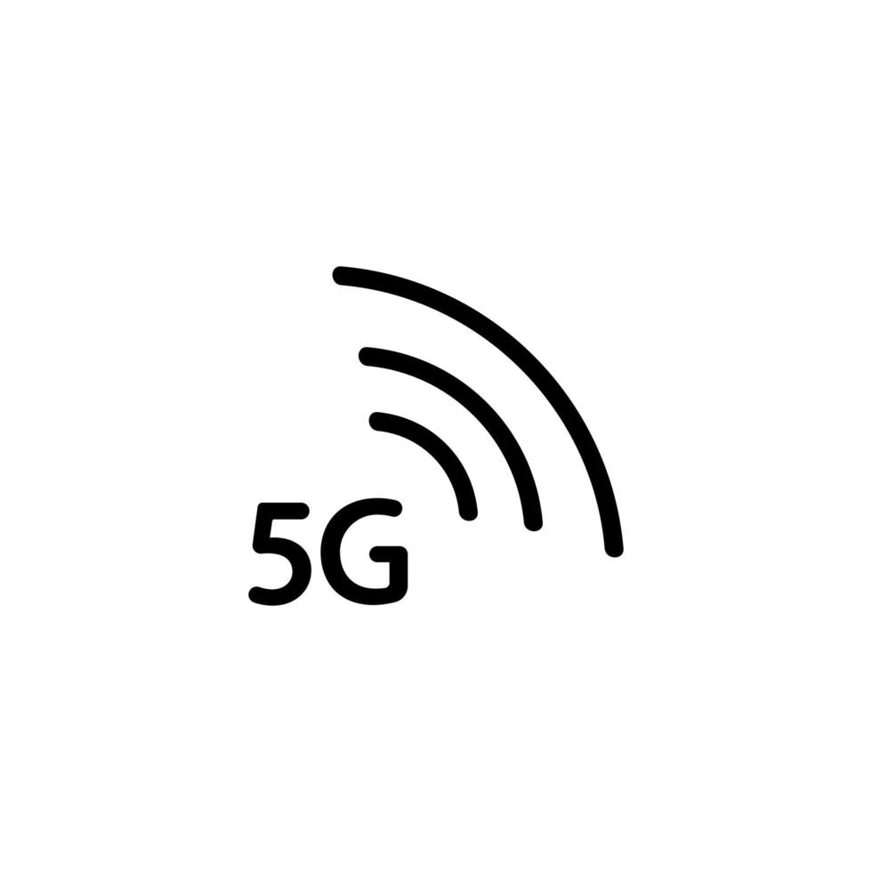 Internet y la distribución del vector de iconos de Internet. ilustración de símbolo de contorno aislado