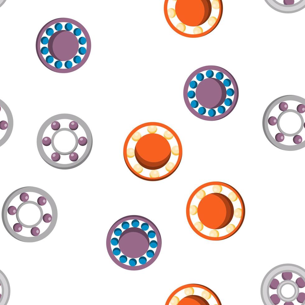 Ball Bearing Mechanism Vector Seamless Pattern