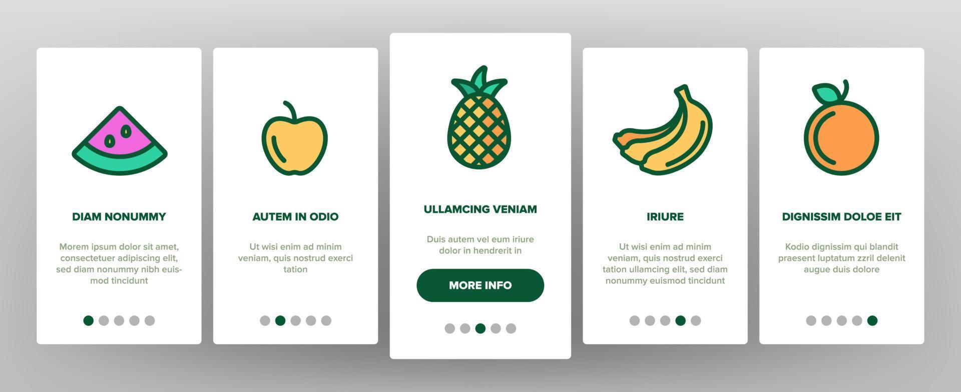 Nature Fruit Elements Vector Onboarding