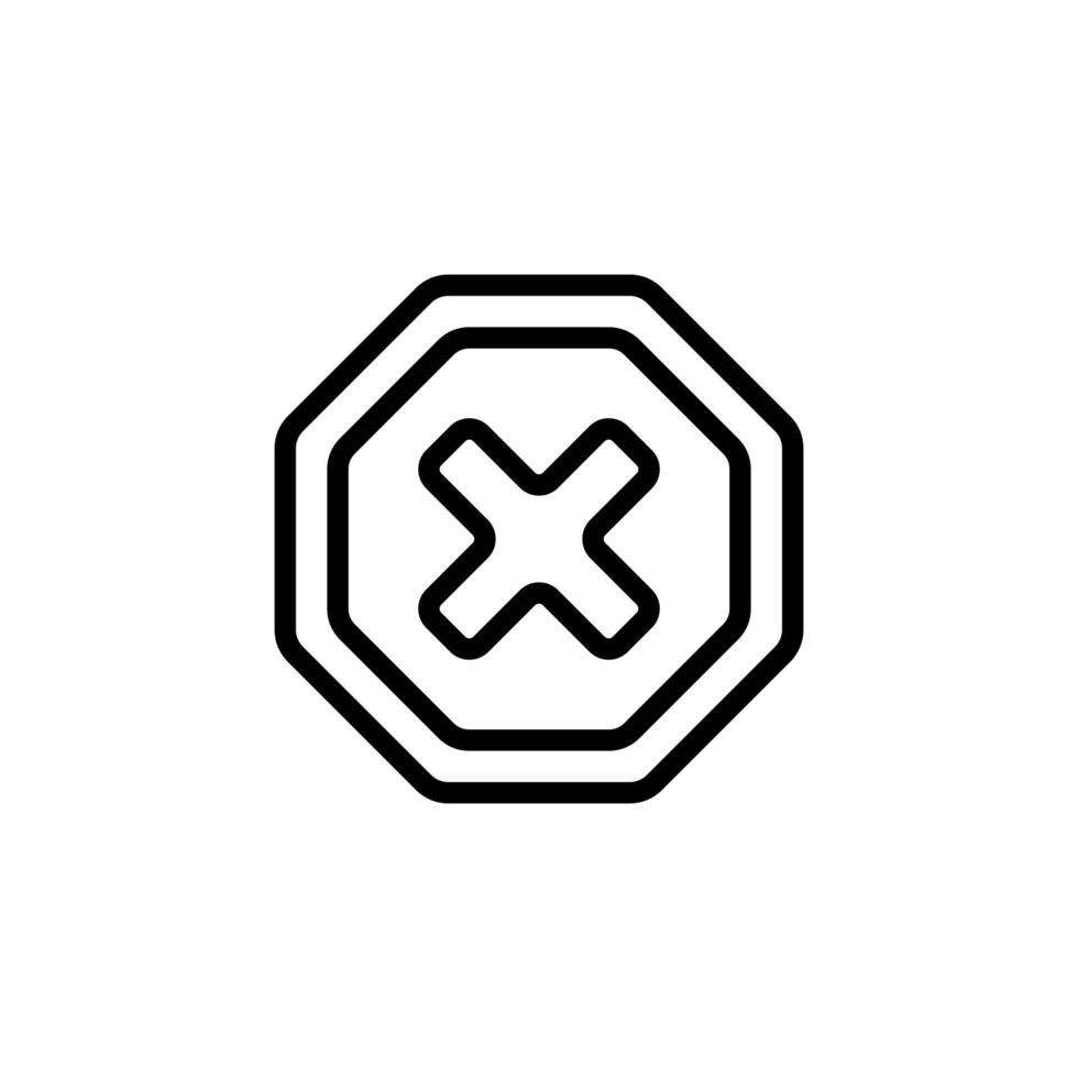 Error 404 vector icon. Isolated contour symbol illustration