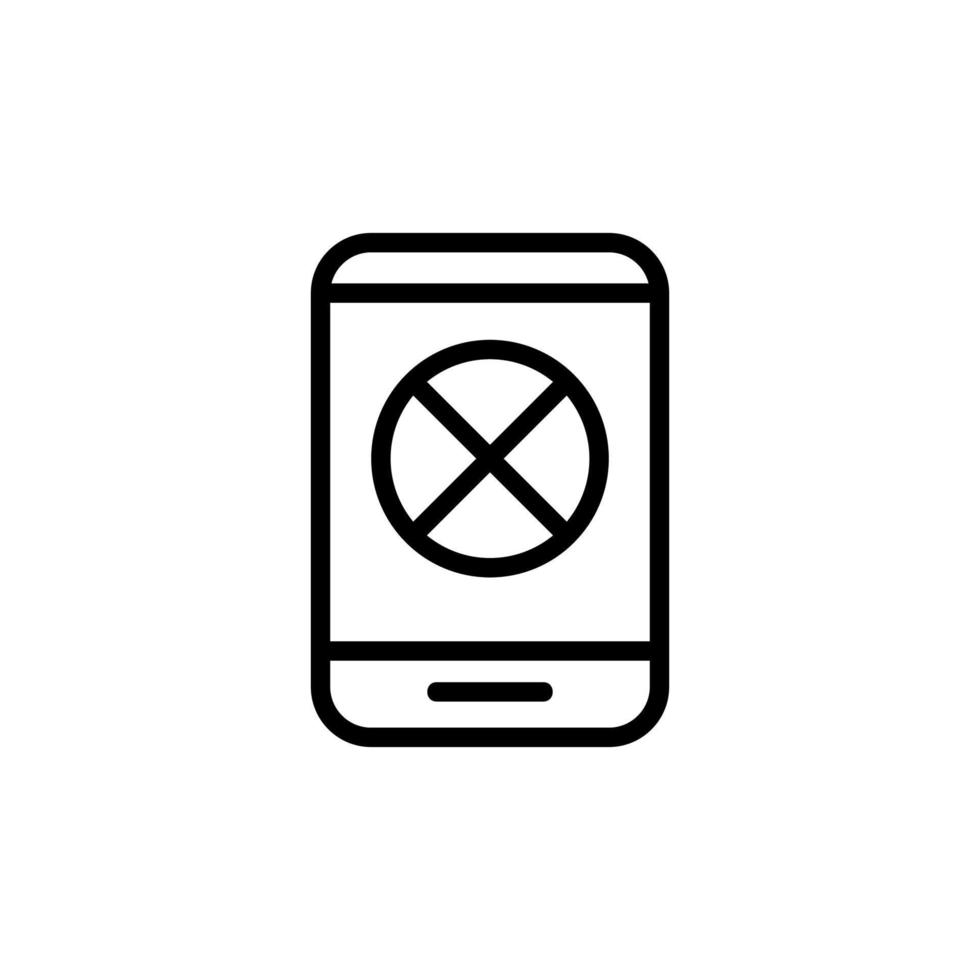 Error 404 vector icon. Isolated contour symbol illustration