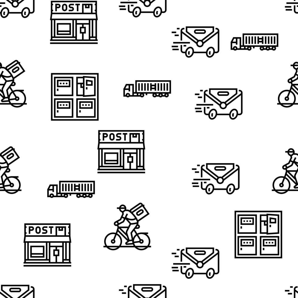 Delivery Service Application Vector Seamless Pattern